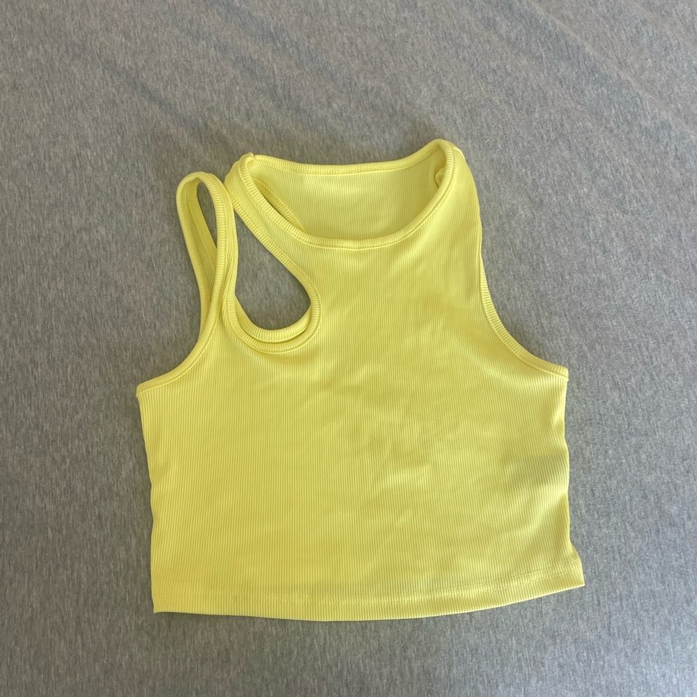 Yellow SHEIN crop top